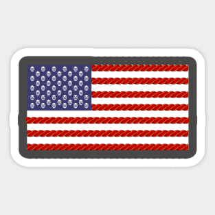 Wrestling USA Flag Full Sticker